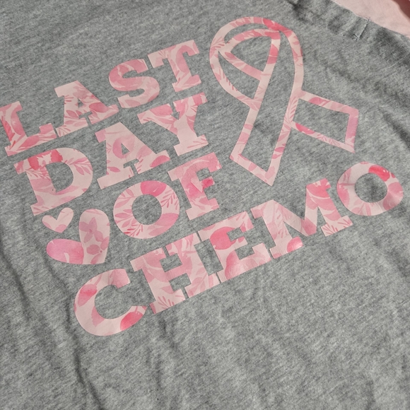Pink and Gray 'Last Day of Chemo' Raglan Shirt - Picture 2 of 3